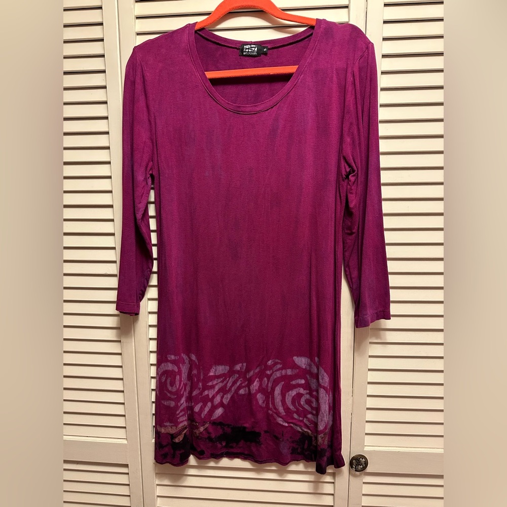 Art of Cloth Small Tie Dye 3/4 Sleeve Tunic. PTP 17”